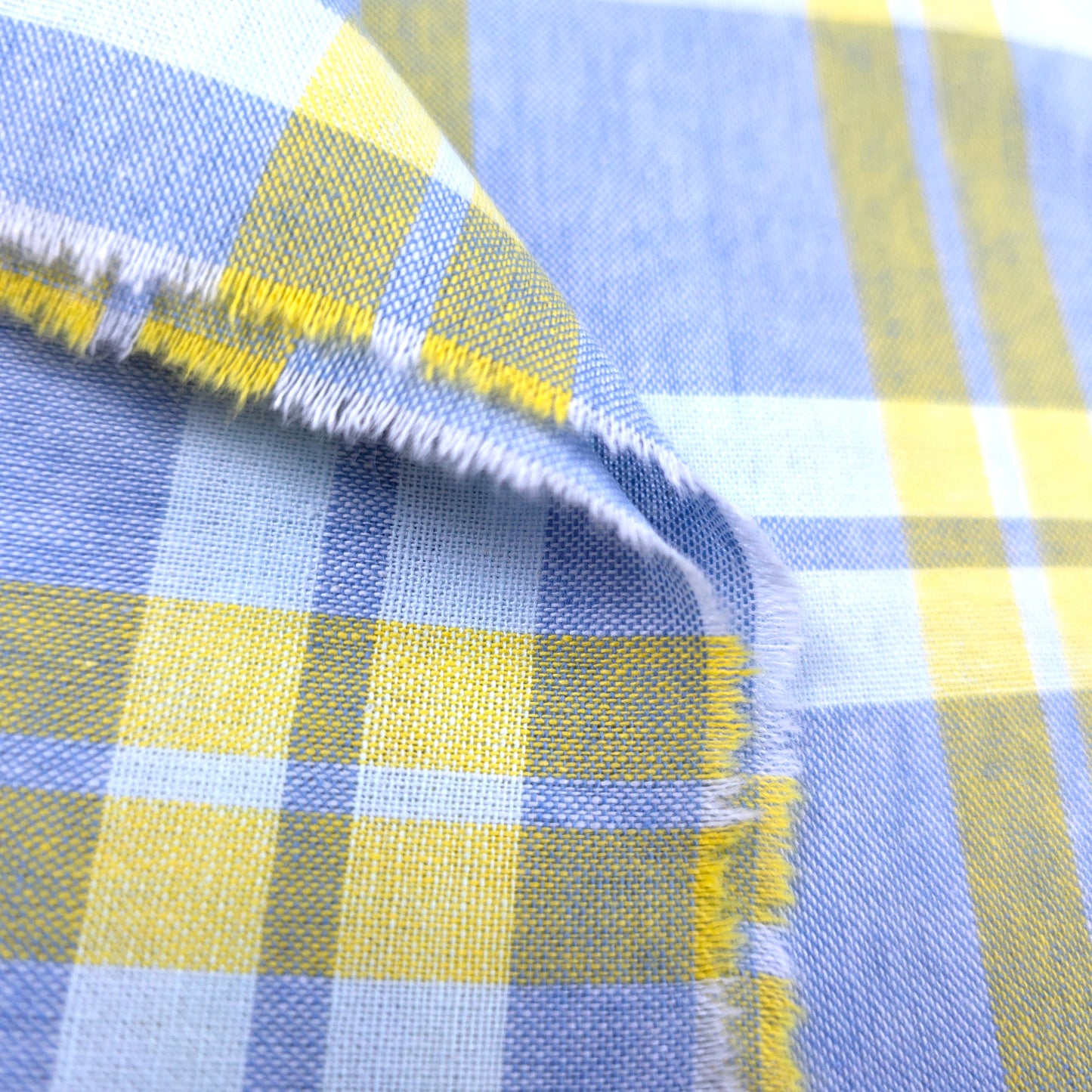 PASTEL PLAID YELLOW COTTON SHIRTING (Copy)