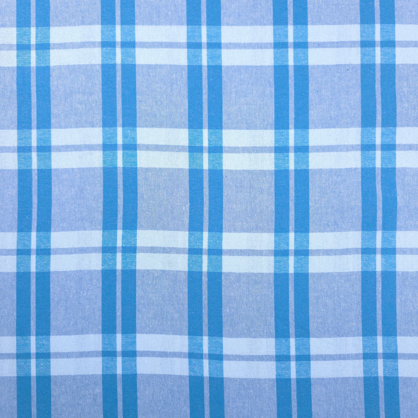 PASTEL PLAID BLUE COTTON SHIRTING
