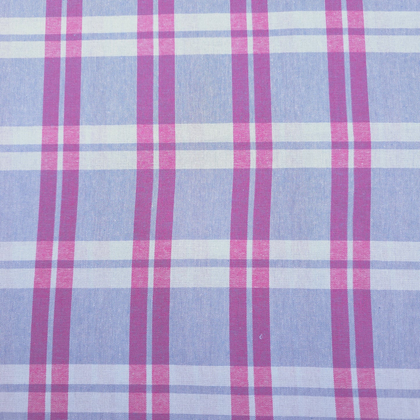 PASTEL PLAID PINK COTTON SHIRTING