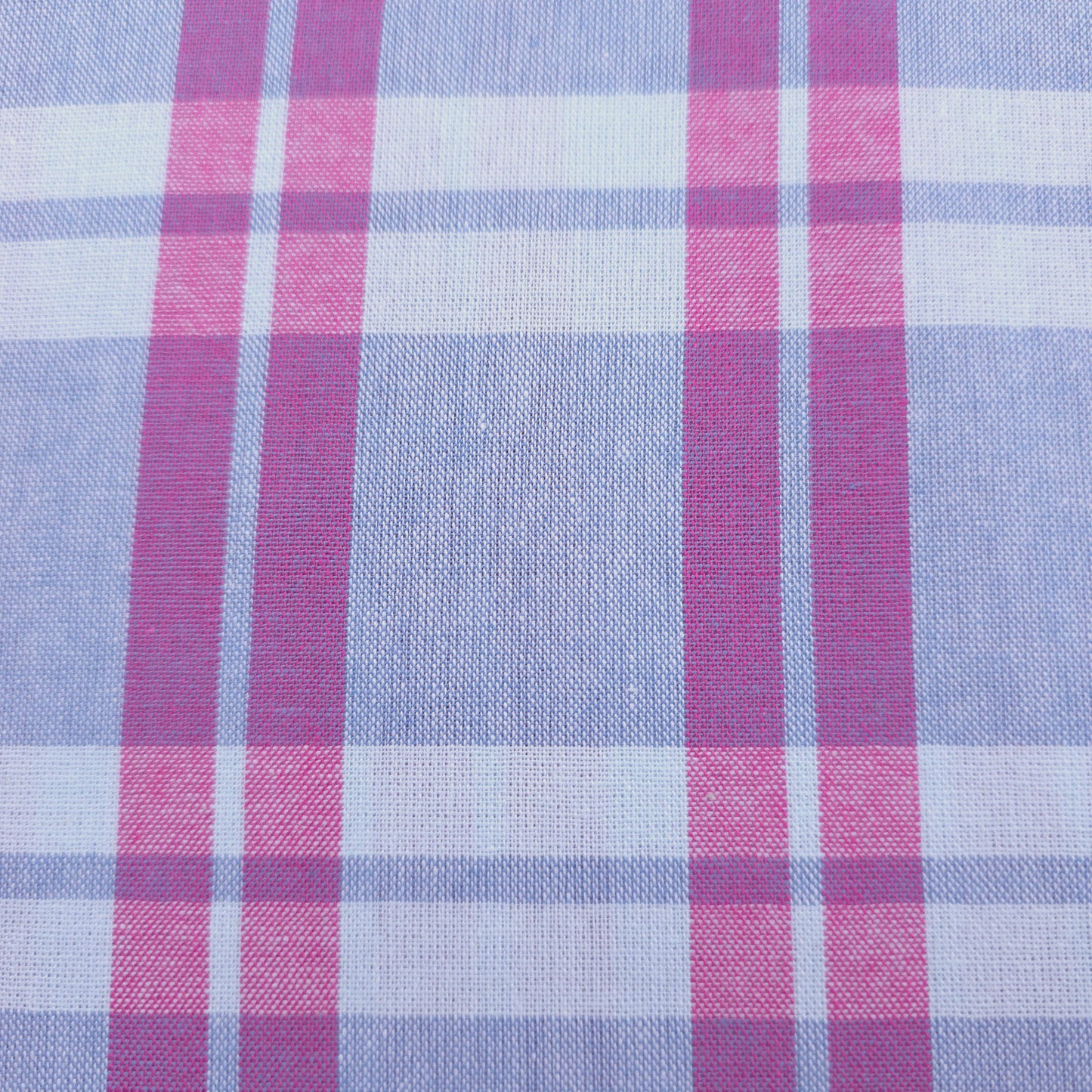 PASTEL PLAID PINK COTTON SHIRTING