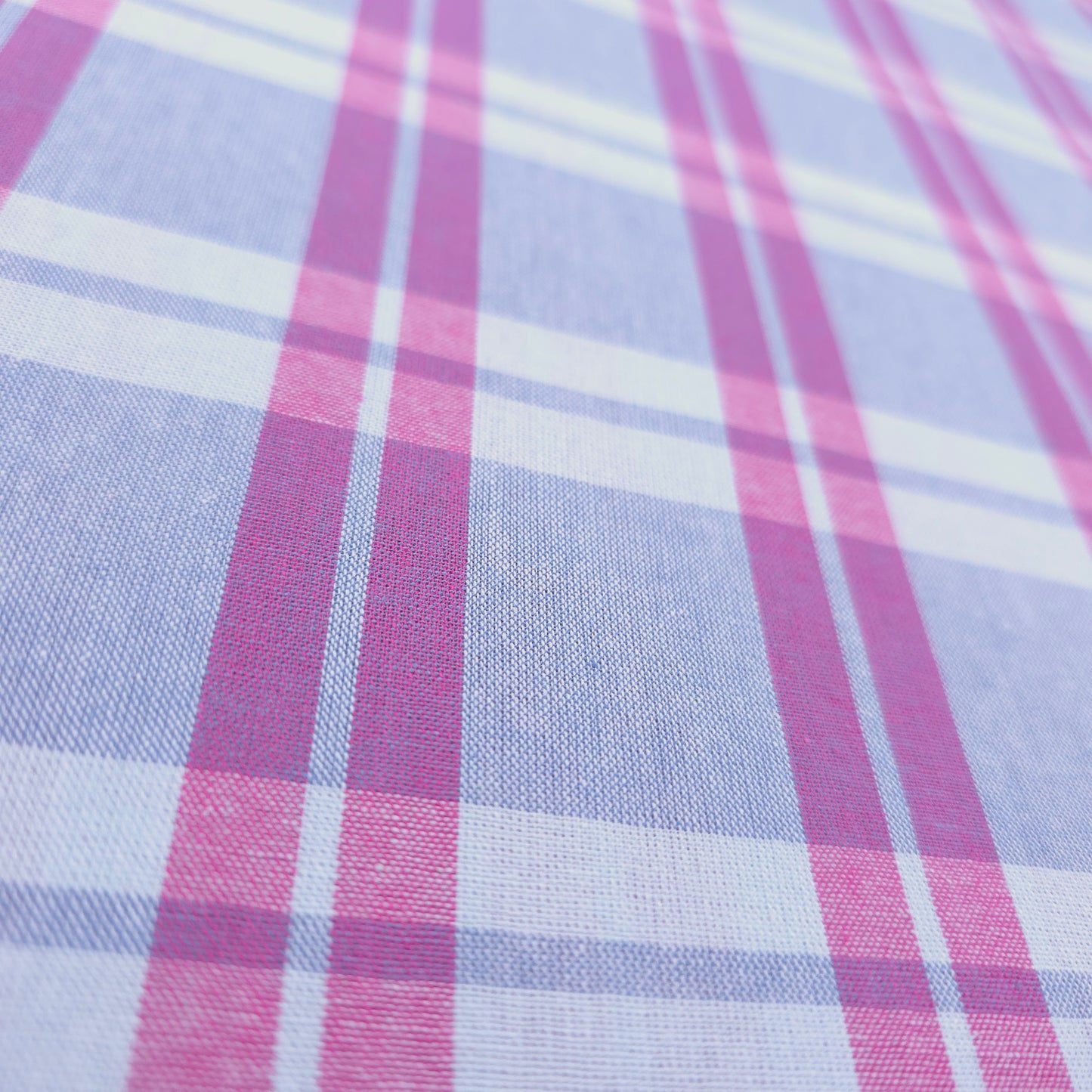 PASTEL PLAID PINK COTTON SHIRTING