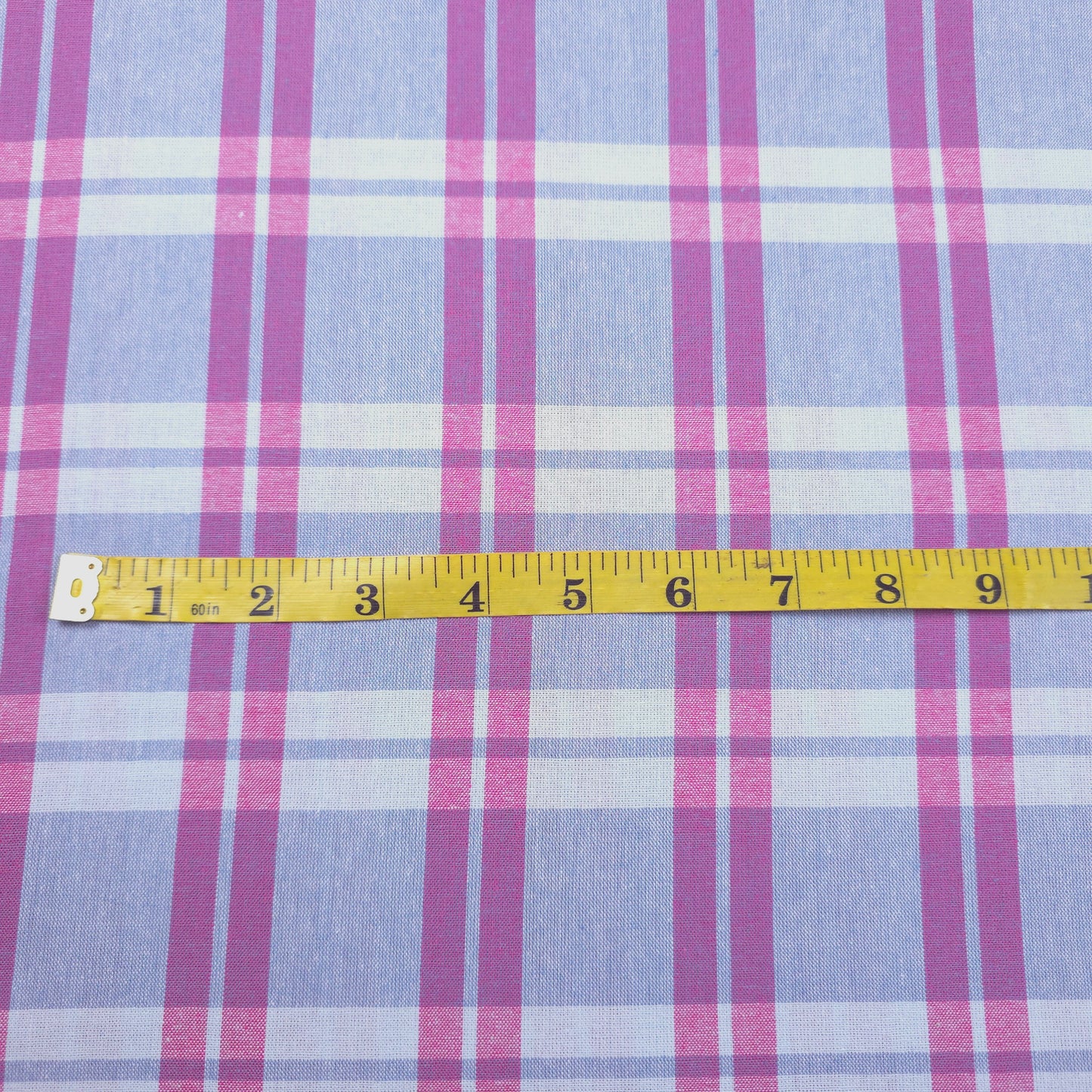 PASTEL PLAID PINK COTTON SHIRTING
