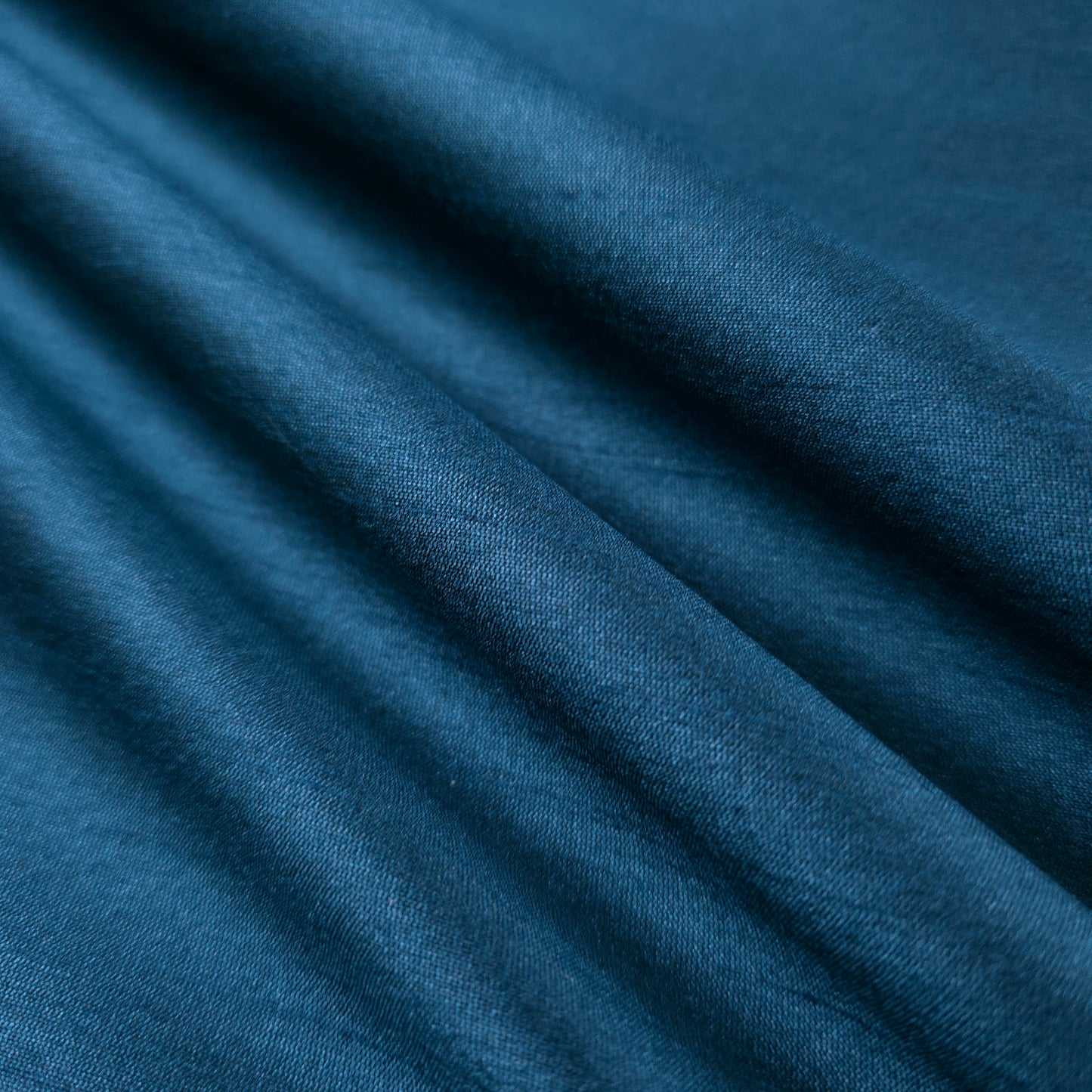 BLUE TEAL PEACOCK FAUX SILK DUPIONI