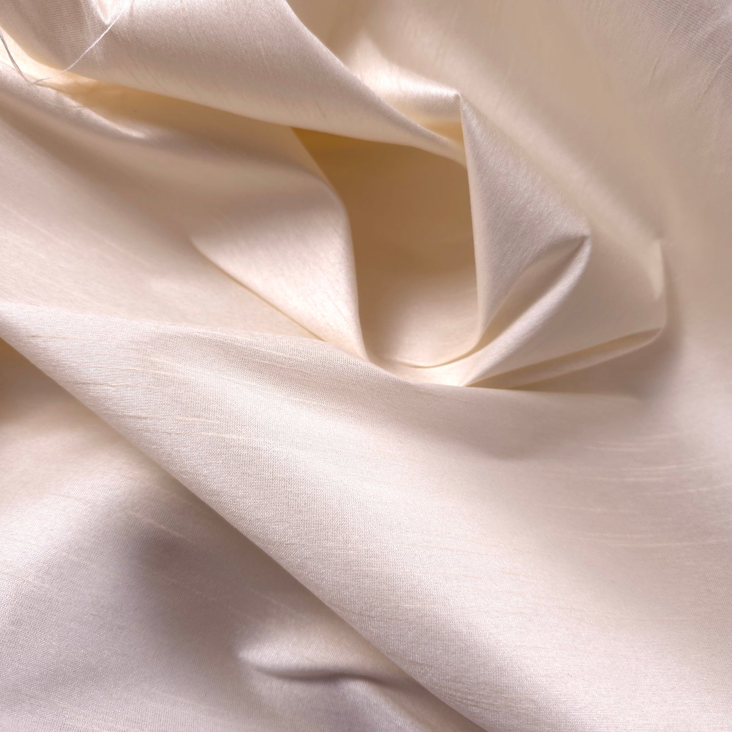NEUTRAL IVORY PARCHMENT FAUX SILK DUPIONI 58"