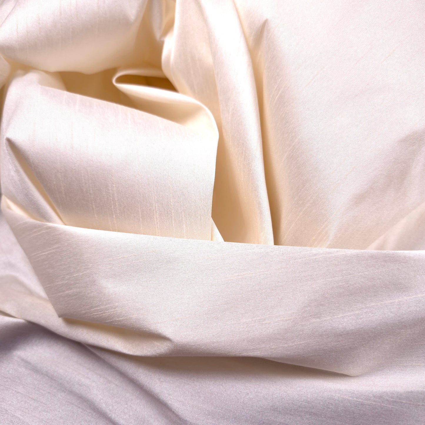 NEUTRAL IVORY PARCHMENT FAUX SILK DUPIONI 58"