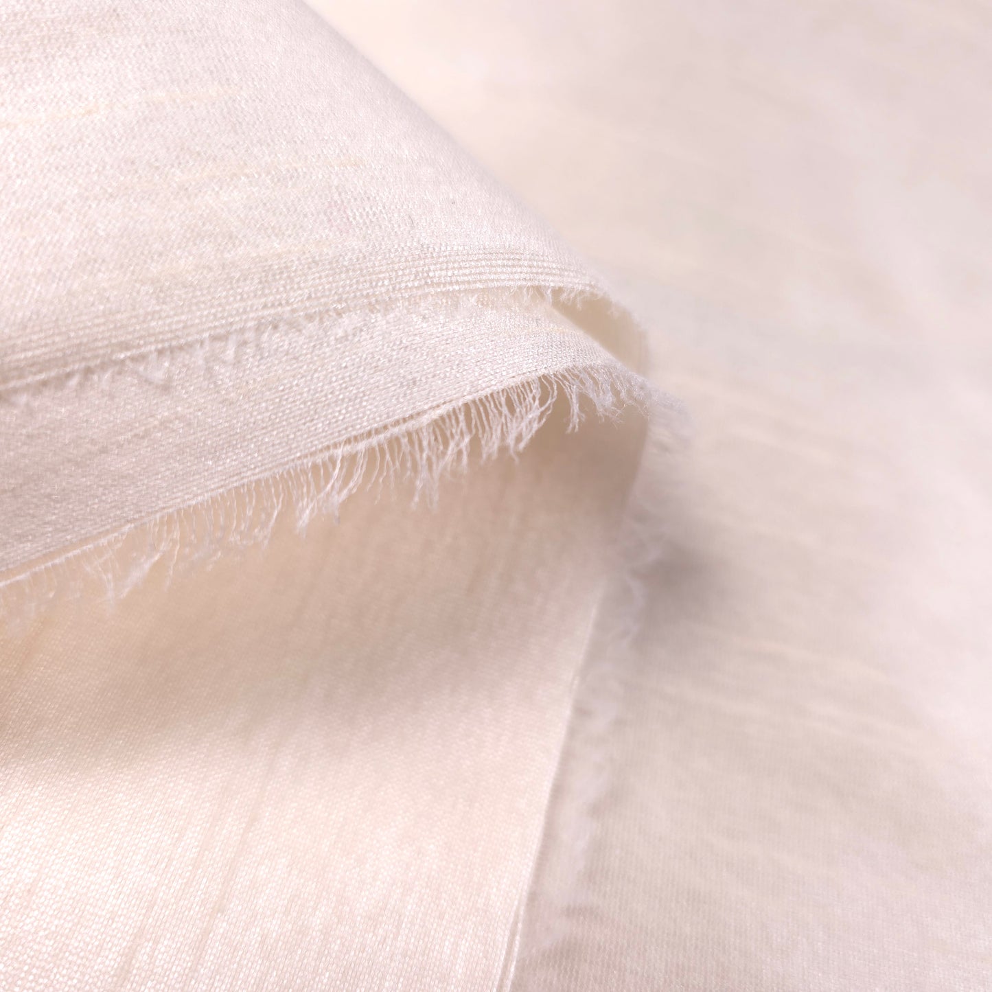 NEUTRAL IVORY PARCHMENT FAUX SILK DUPIONI 58"