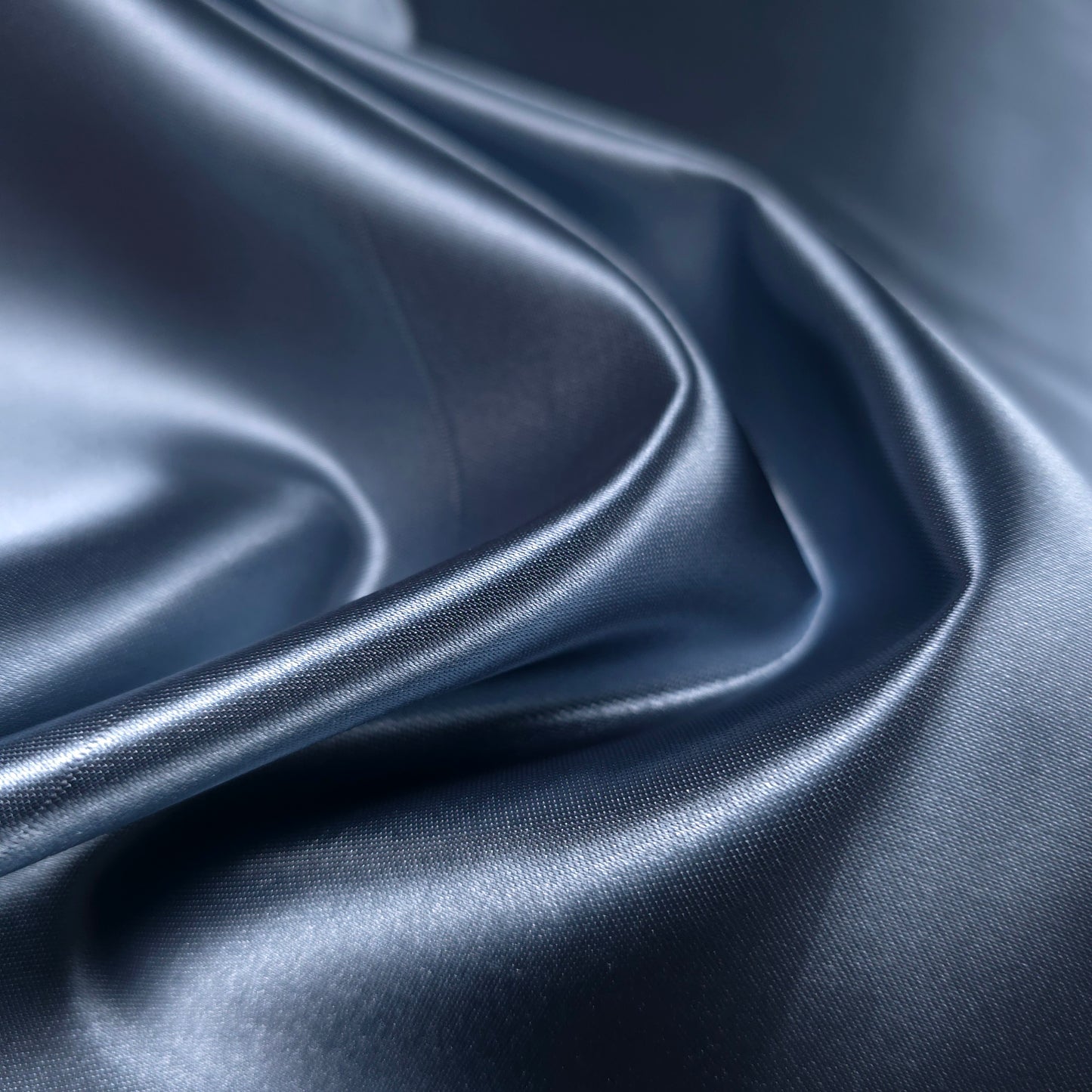 HEAVY 8oz GLOSSY SATIN BLUE DENIM