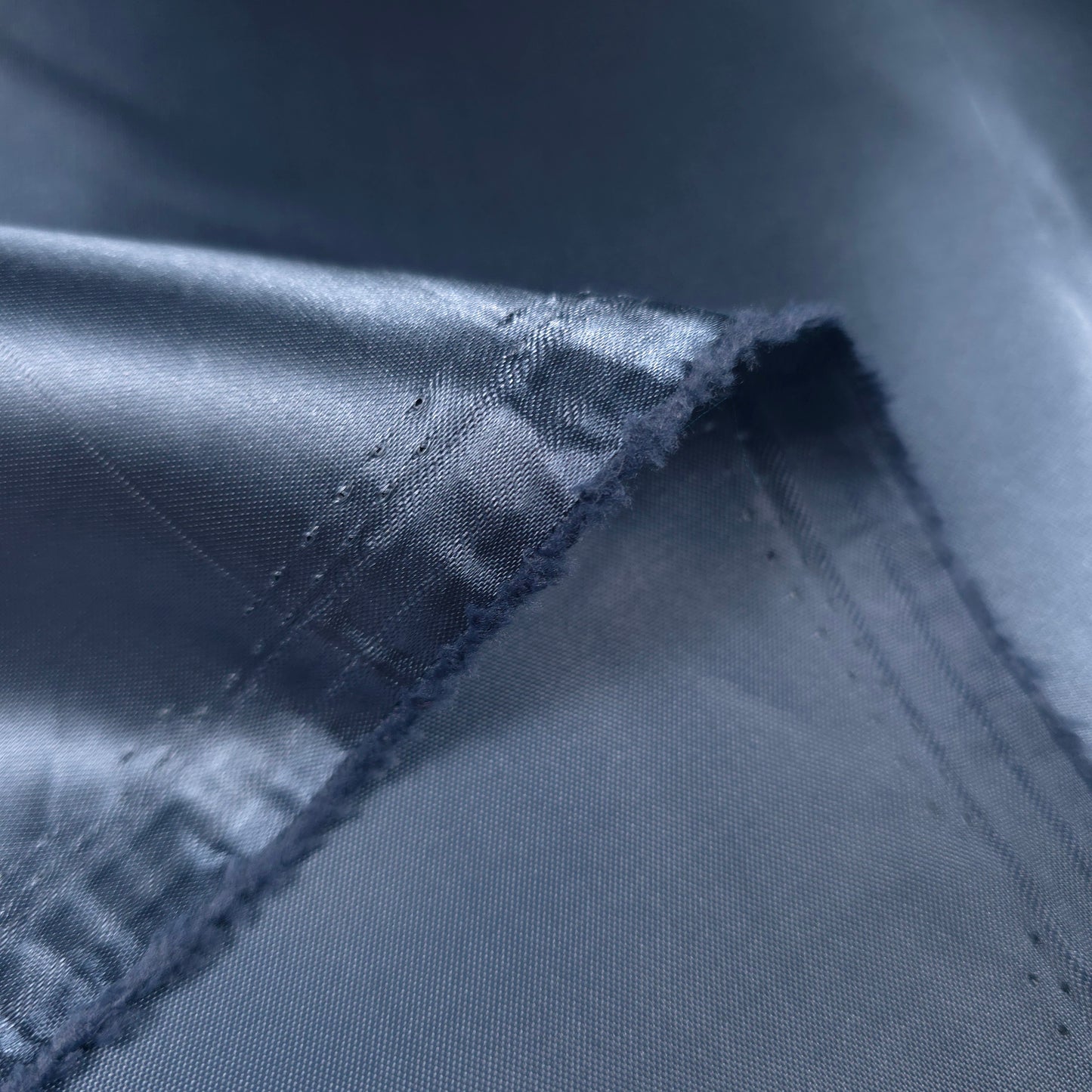 HEAVY 8oz GLOSSY SATIN BLUE DENIM