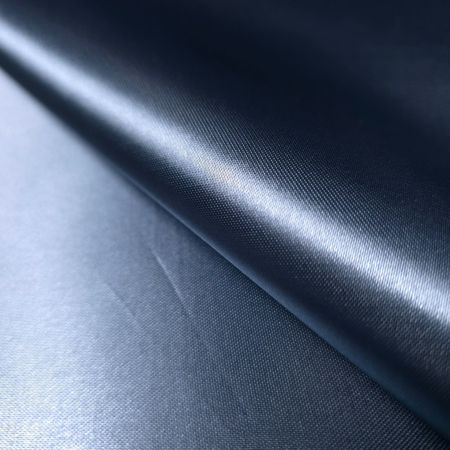 HEAVY 8oz GLOSSY SATIN BLUE DENIM