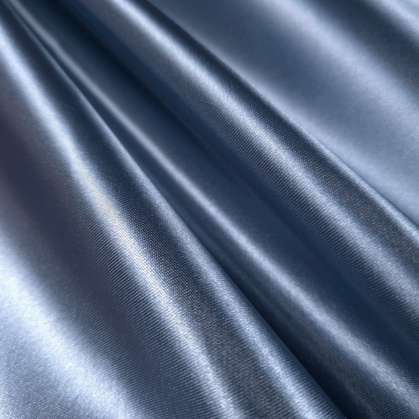HEAVY 8oz GLOSSY SATIN BLUE DENIM