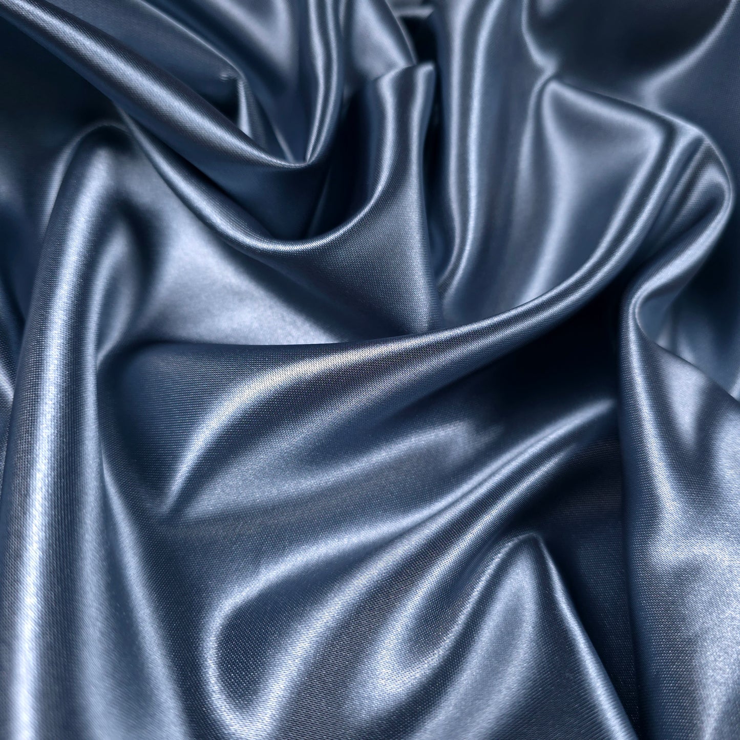 HEAVY 8oz GLOSSY SATIN BLUE DENIM