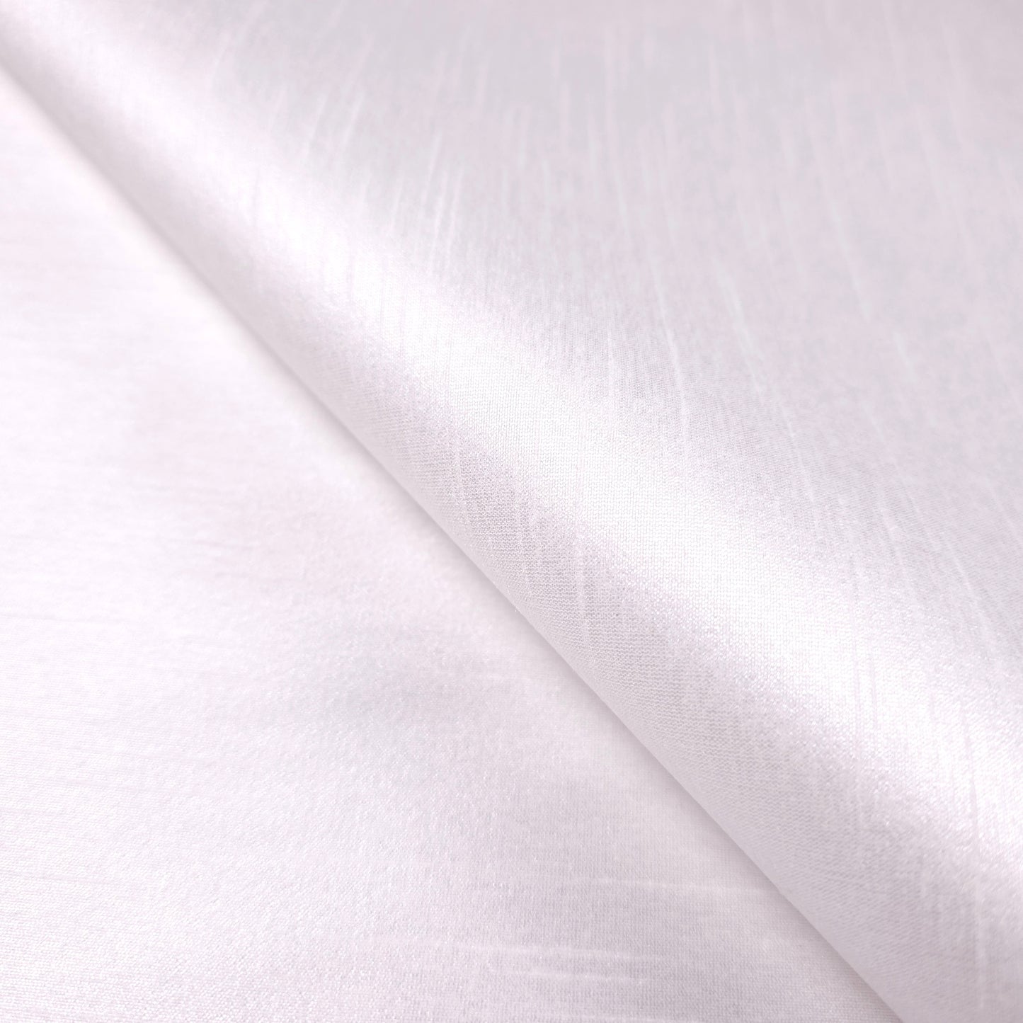 NEUTRAL WHITE FAUX SILK DUPIONI