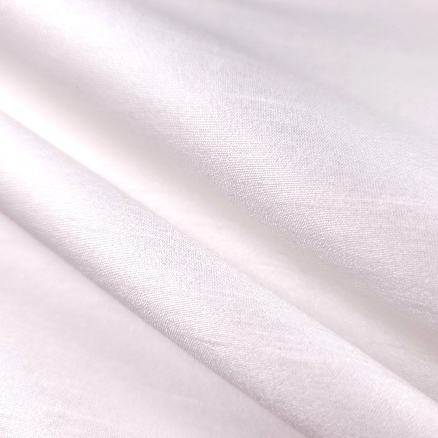 NEUTRAL WHITE FAUX SILK DUPIONI