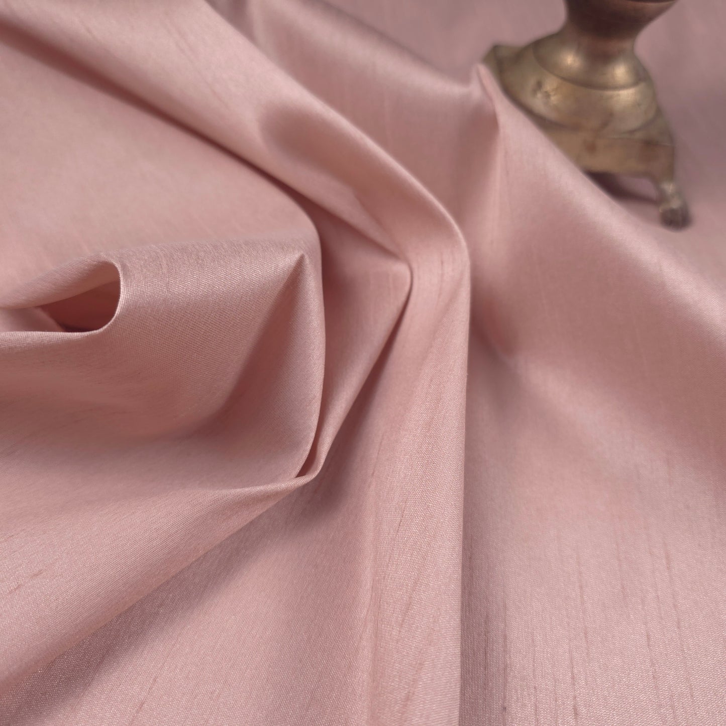 PINK BEIGE BLUSH FAUX SILK DUPIONI