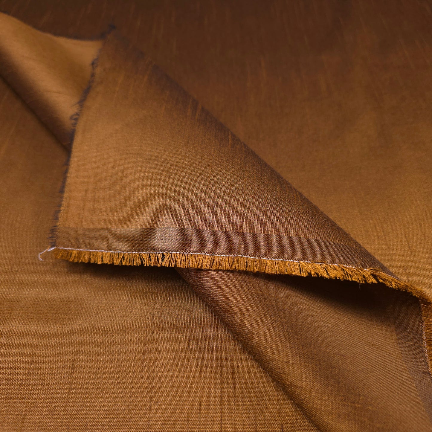 GOLD ANTIQUE BRONZE FAUX SILK DUPIONI