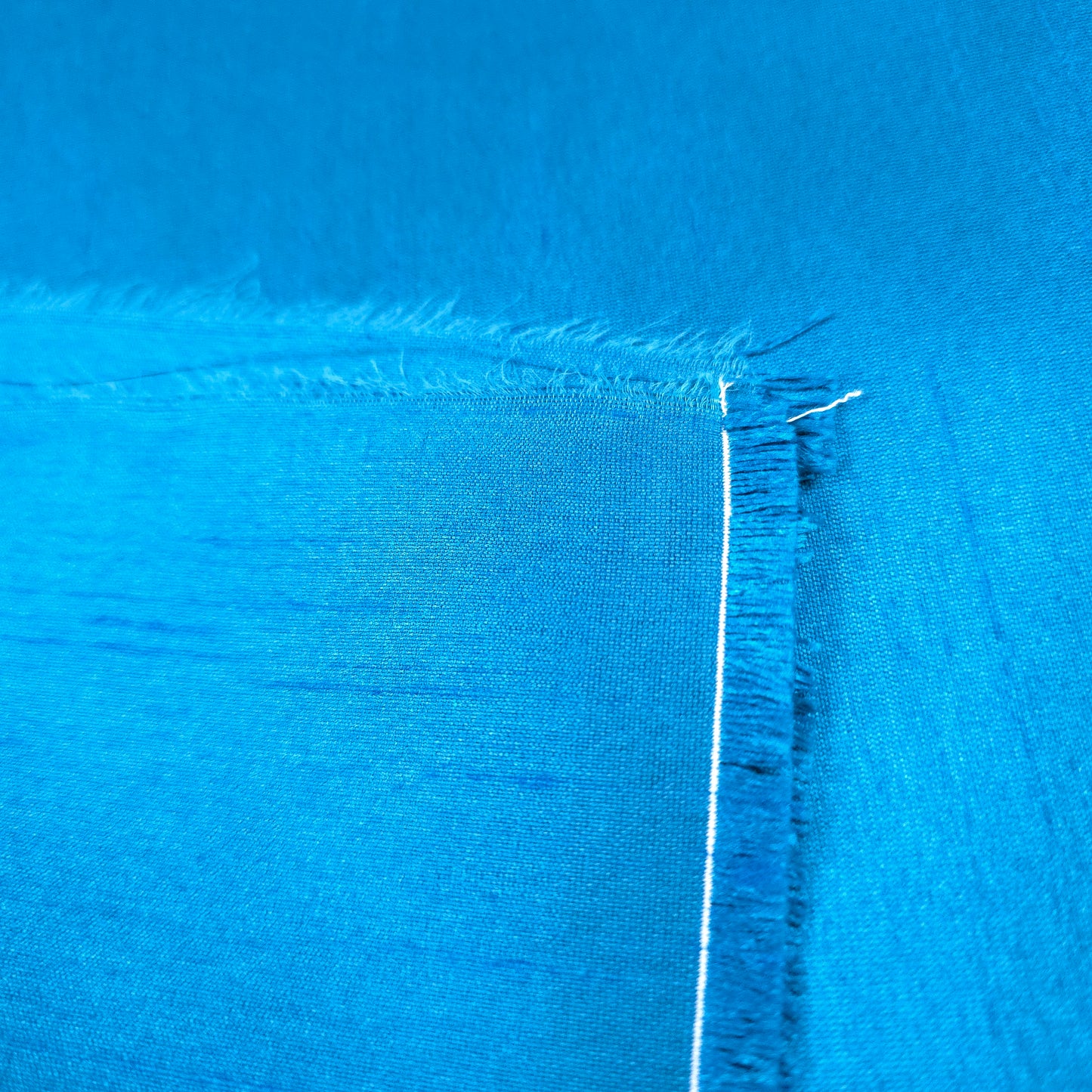 BLUE TURQUOISE FAUX SILK DUPIONI