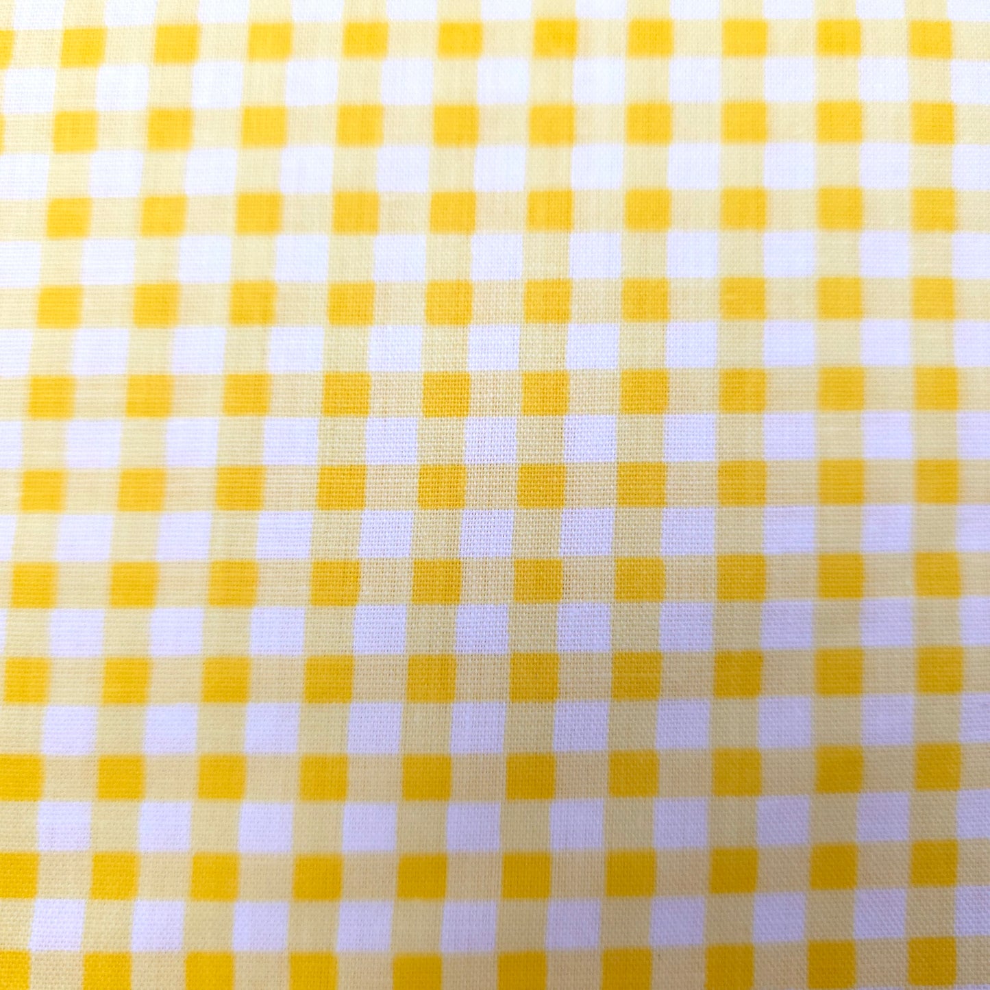 1/4" GINGHAM POLYCOTTON PRINT YELLOW LEMON