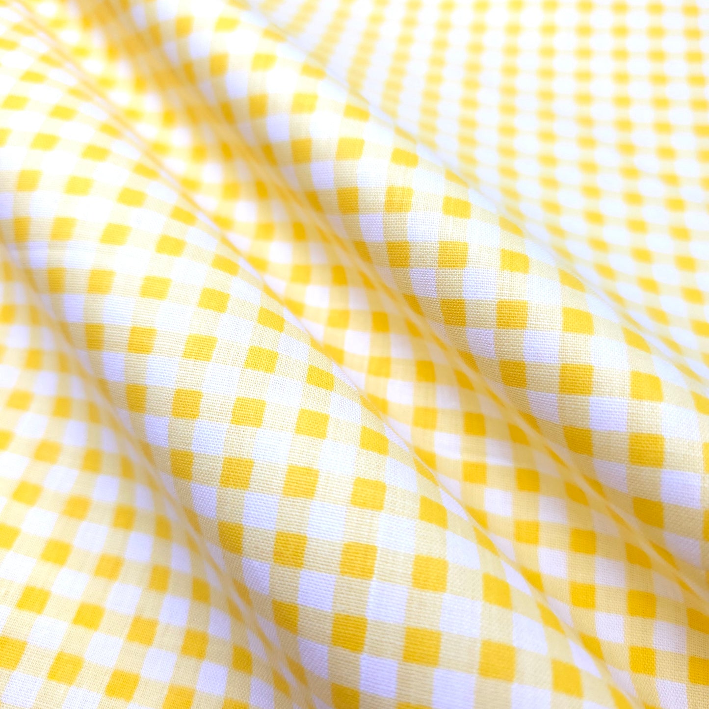 1/4" GINGHAM POLYCOTTON PRINT YELLOW LEMON