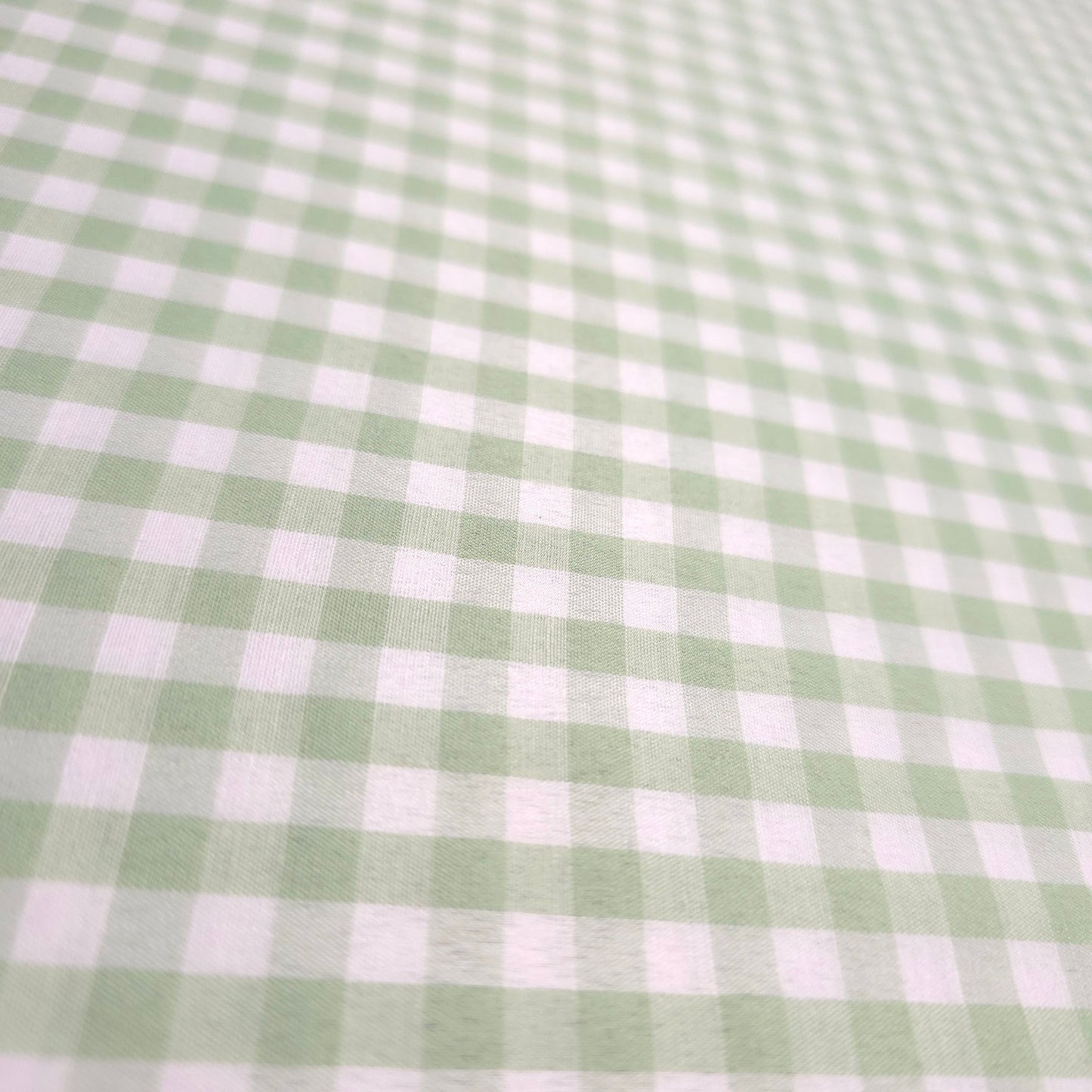 1/4" GINGHAM POLYCOTTON PRINT GREEN SAGE