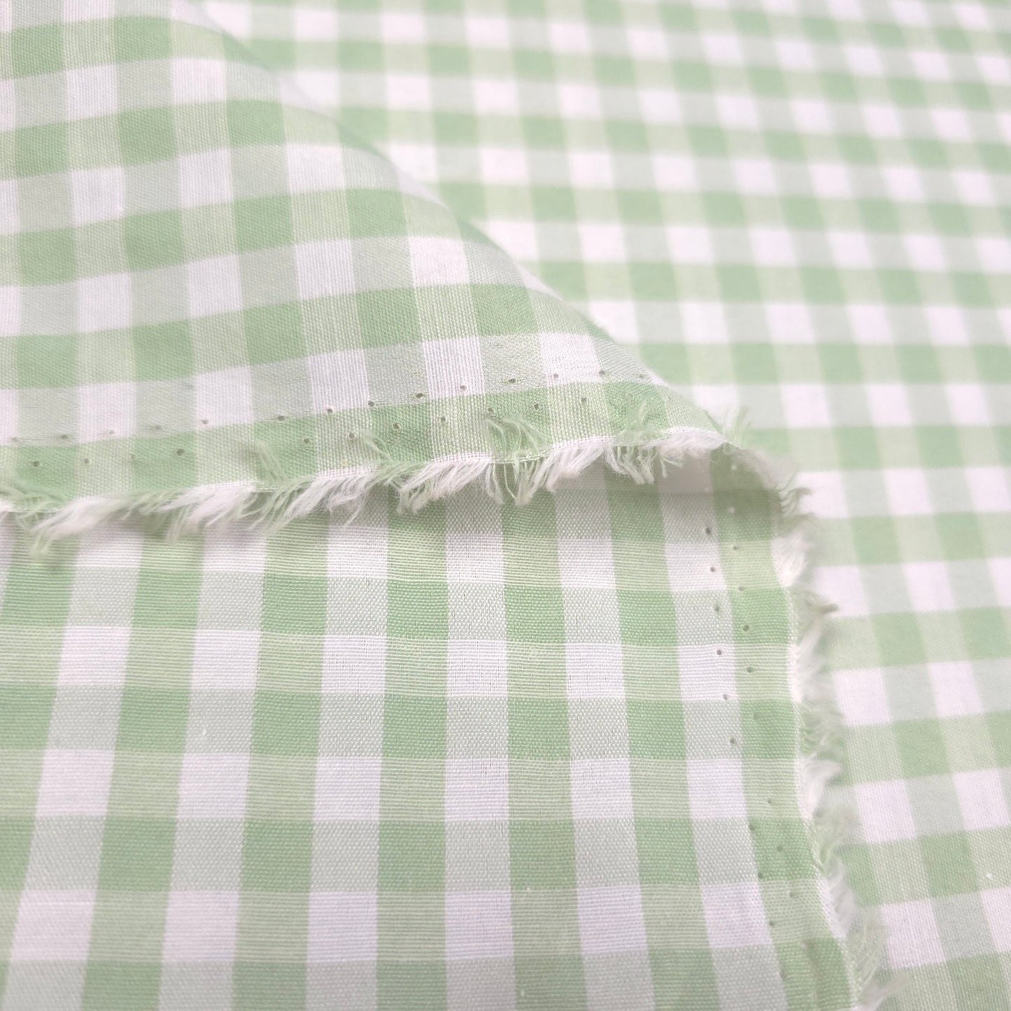 1/4" GINGHAM POLYCOTTON PRINT GREEN SAGE