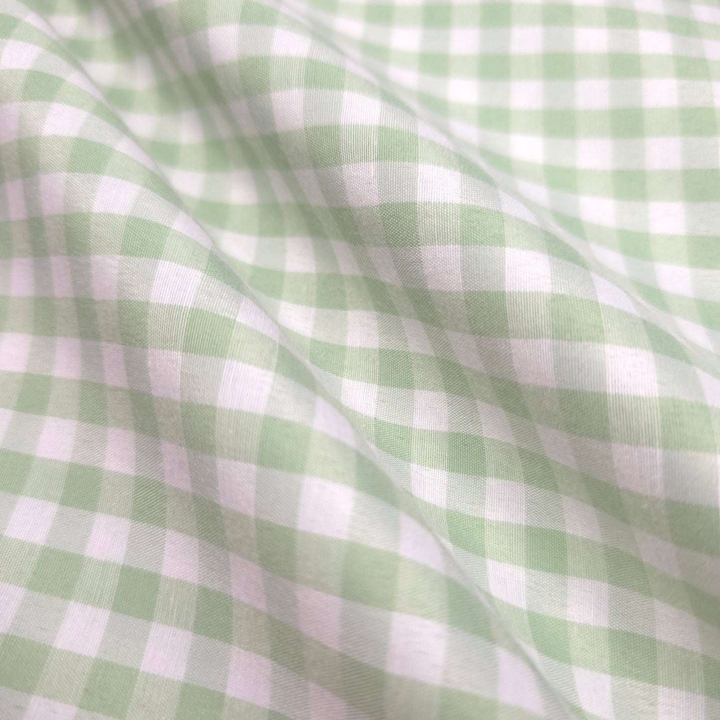 1/4" GINGHAM POLYCOTTON PRINT GREEN SAGE