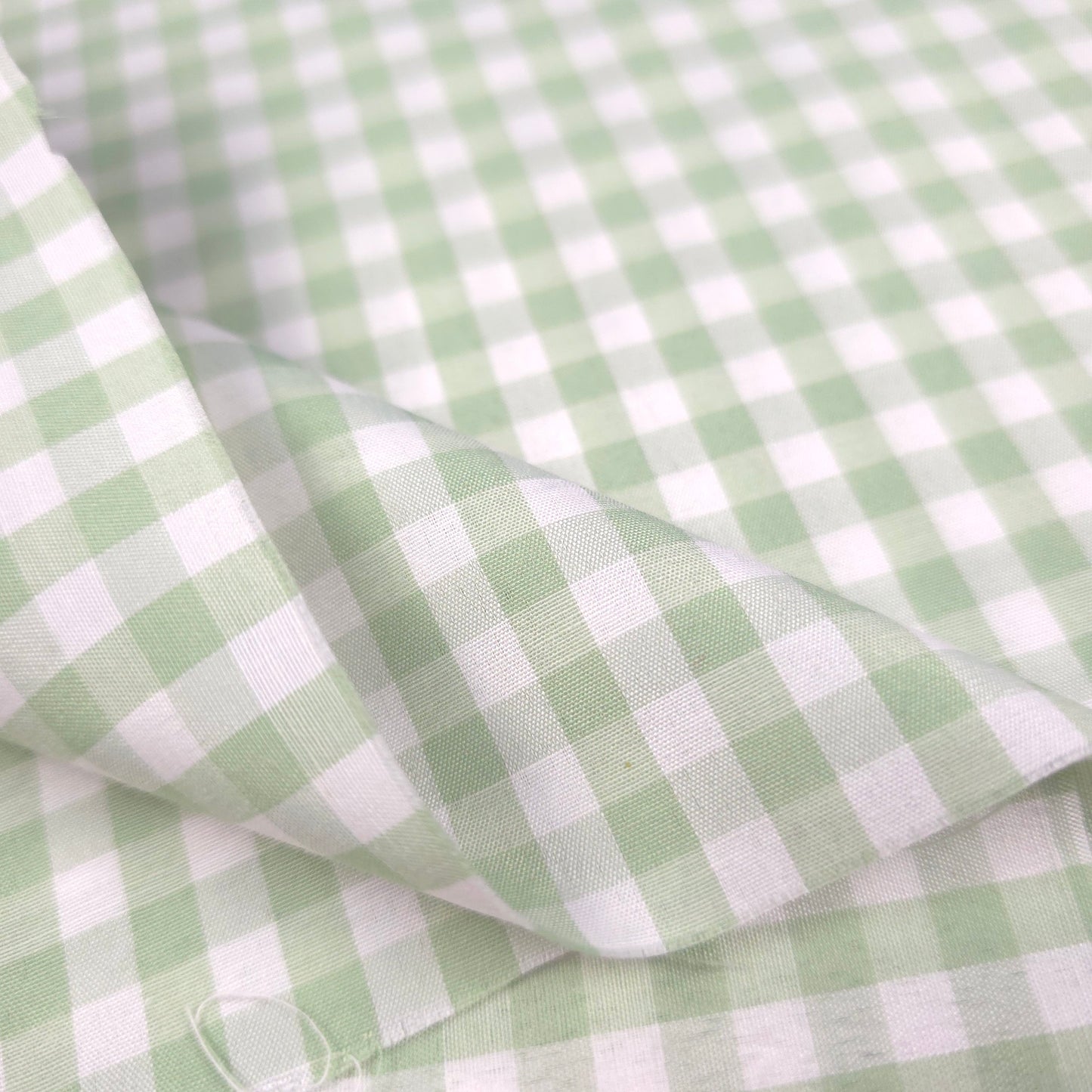 1/4" GINGHAM POLYCOTTON PRINT GREEN SAGE