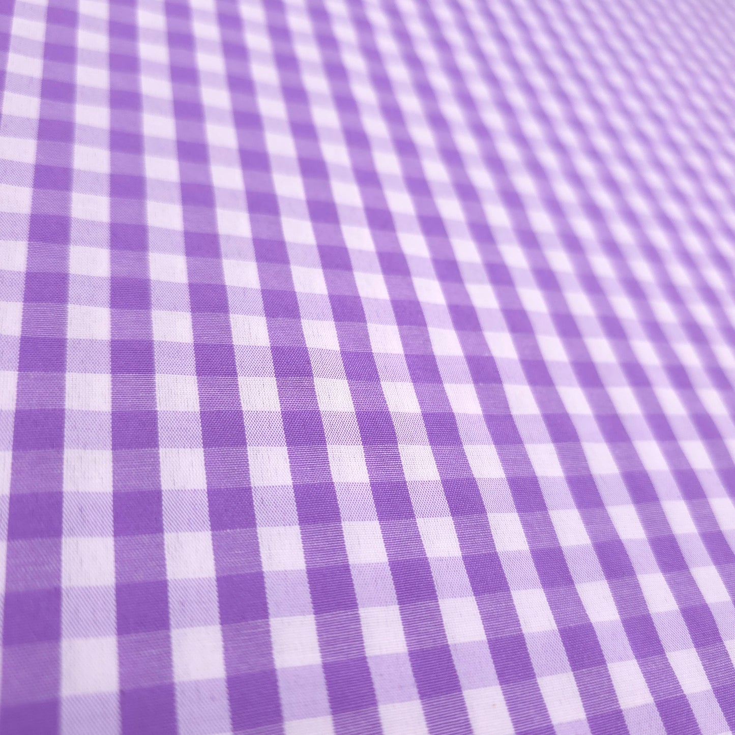 1/4" GINGHAM POLYCOTTON PRINT LILAC PUPLE