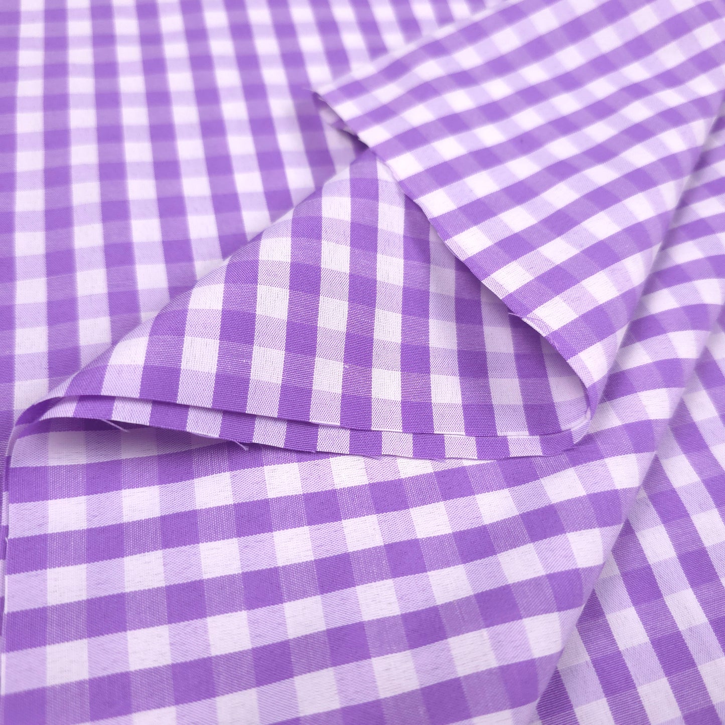 1/4" GINGHAM POLYCOTTON PRINT LILAC PUPLE