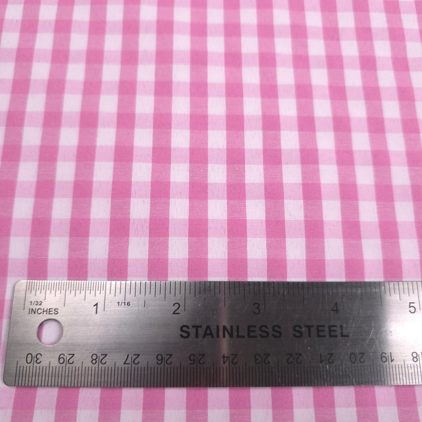 1/4" GINGHAM POLYCOTTON PRINT PINK