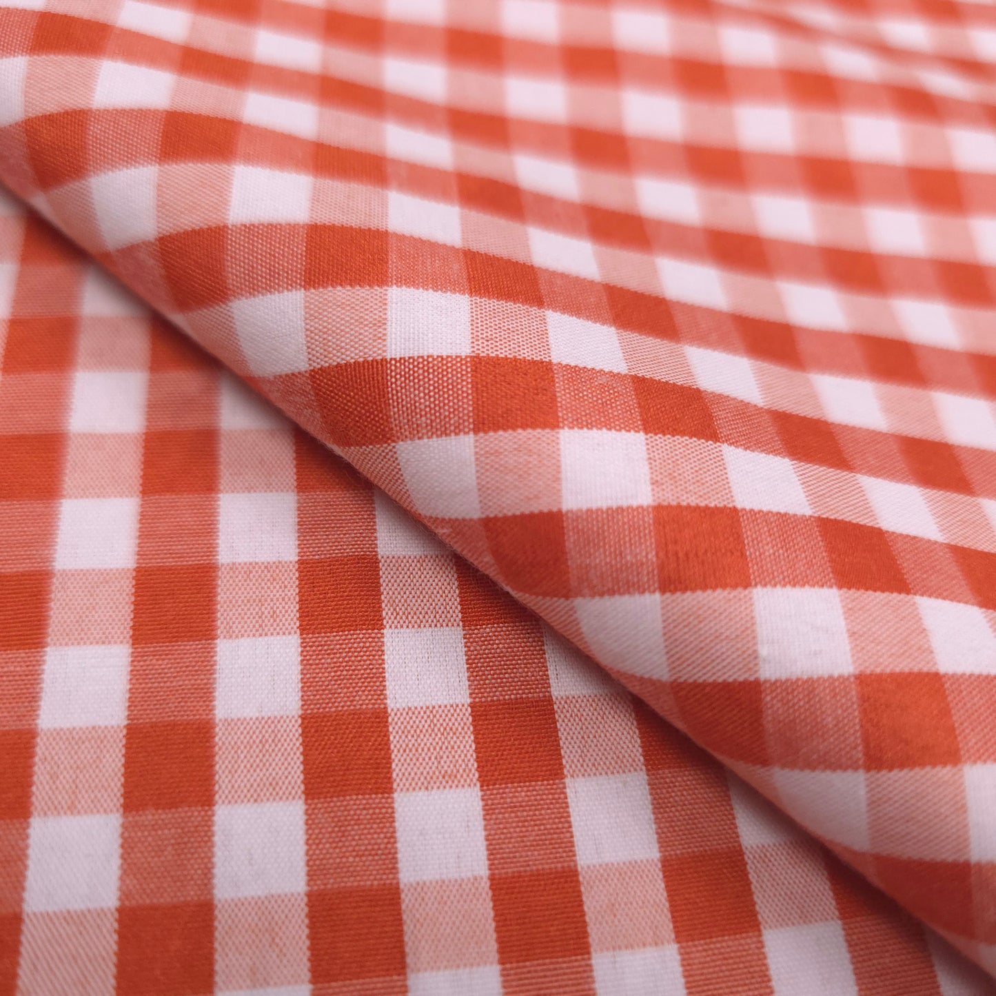 1/4" GINGHAM POLYCOTTON PRINT ORANGE