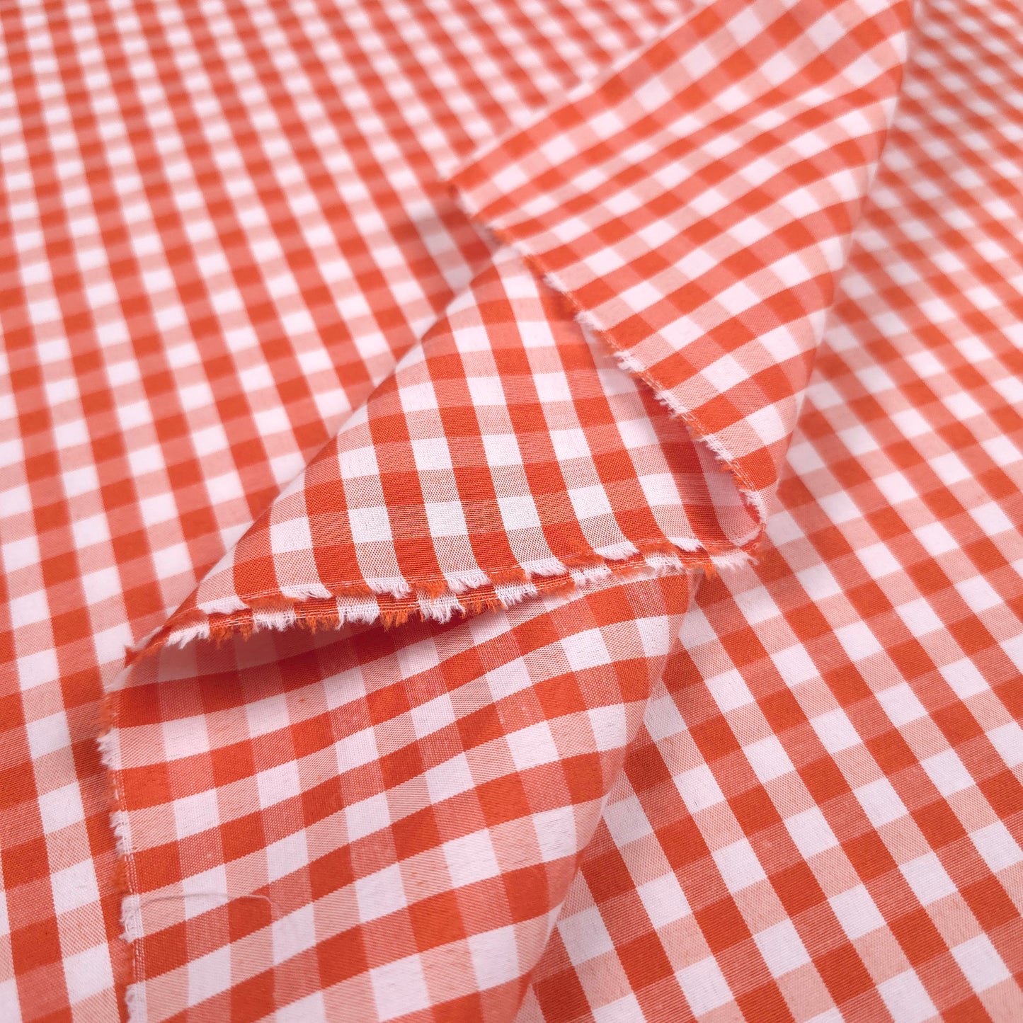 1/4" GINGHAM POLYCOTTON PRINT ORANGE