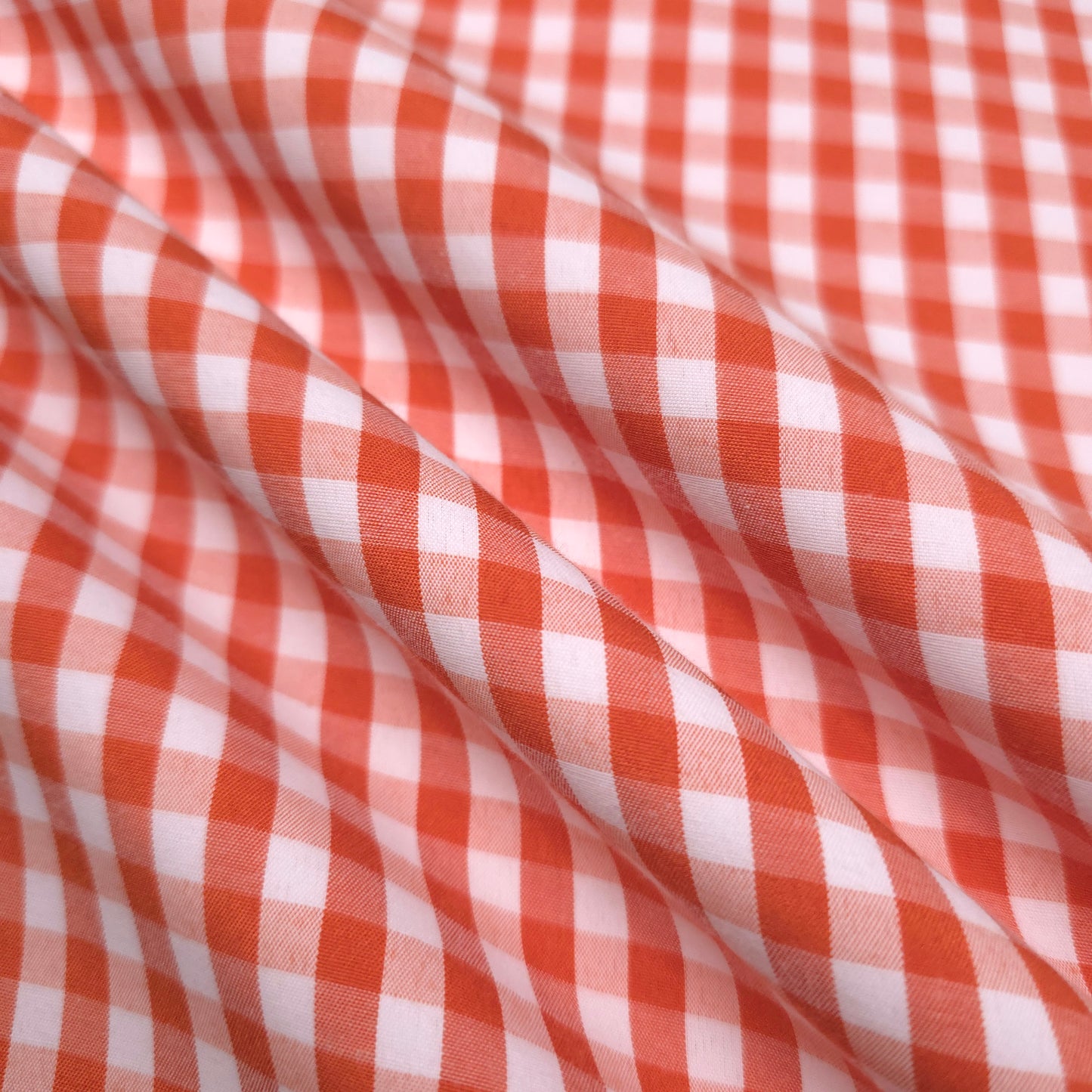 1/4" GINGHAM POLYCOTTON PRINT ORANGE