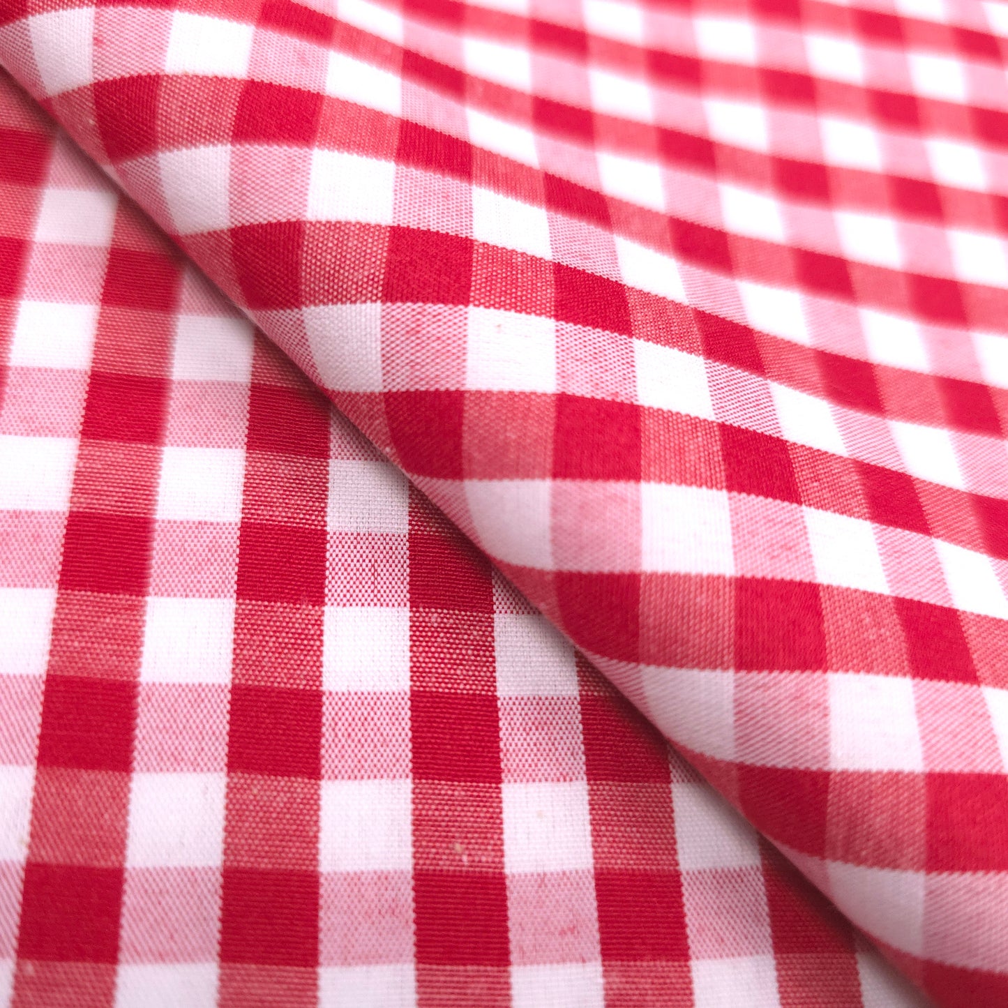 1/4" GINGHAM POLYCOTTON PRINT RED