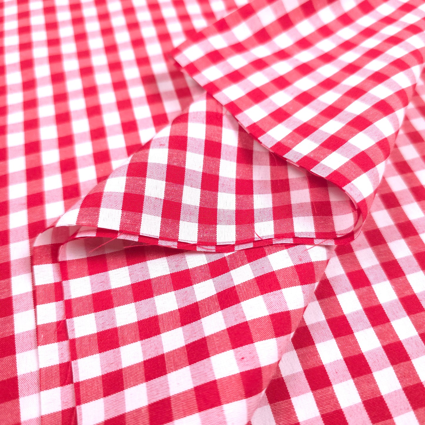1/4" GINGHAM POLYCOTTON PRINT RED