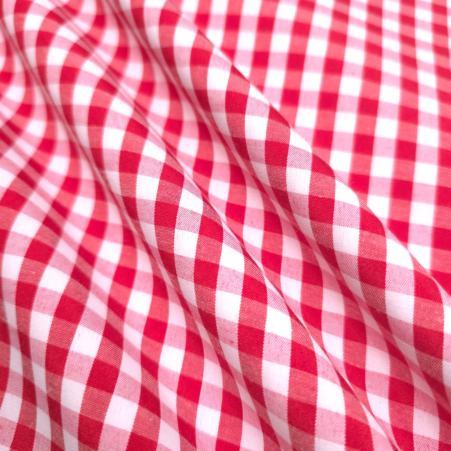 1/4" GINGHAM POLYCOTTON PRINT RED