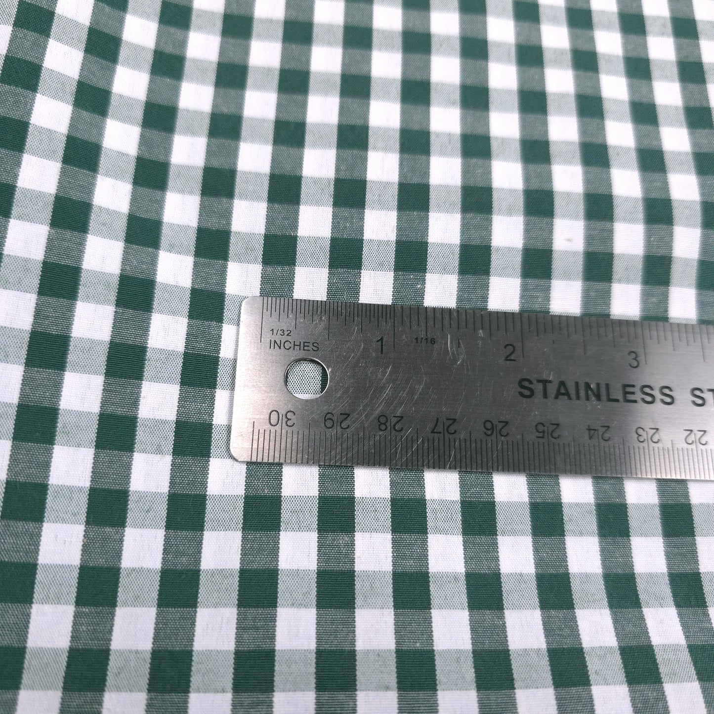 1/4" GINGHAM POLYCOTTON PRINT GREEN HUNTER