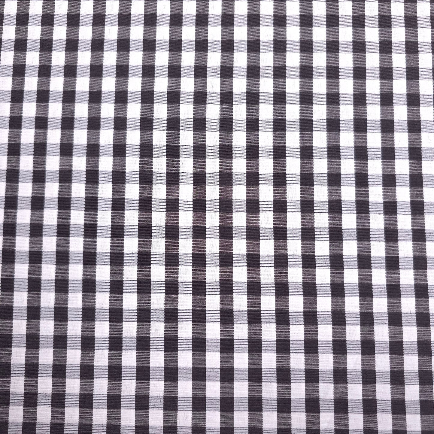 1/4" GINGHAM POLYCOTTON PRINT BLACK WHITE