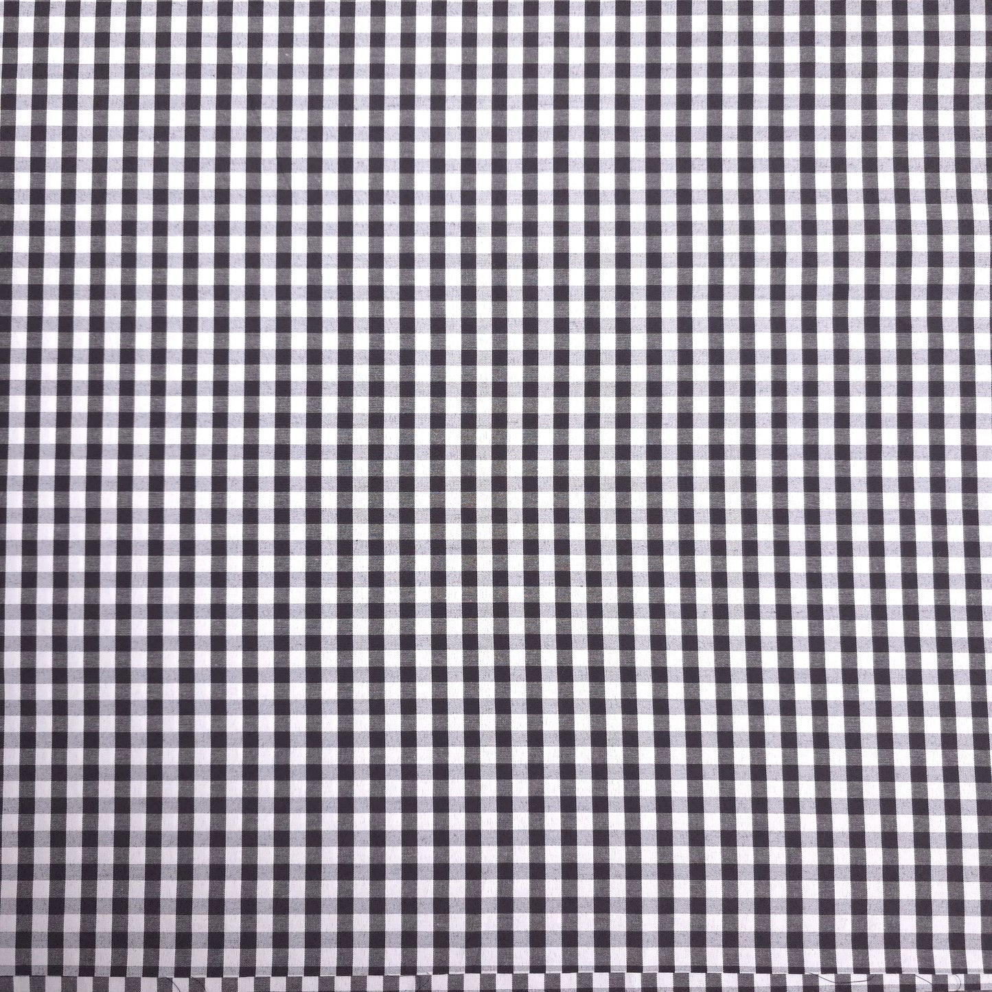 1/4" GINGHAM POLYCOTTON PRINT BLACK WHITE