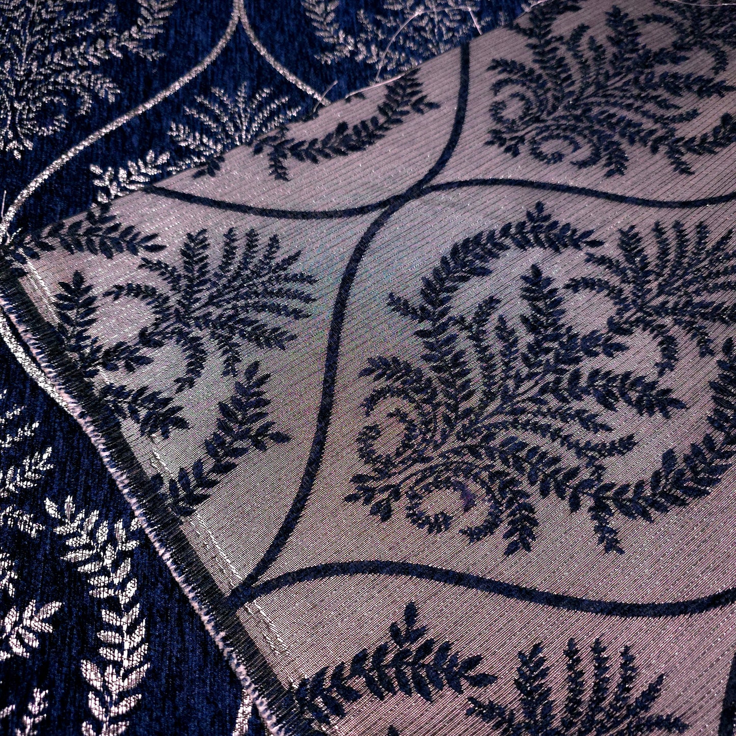 REGAL LAUREL OGEE MEDALION CHENIELLE NAVY BLUE