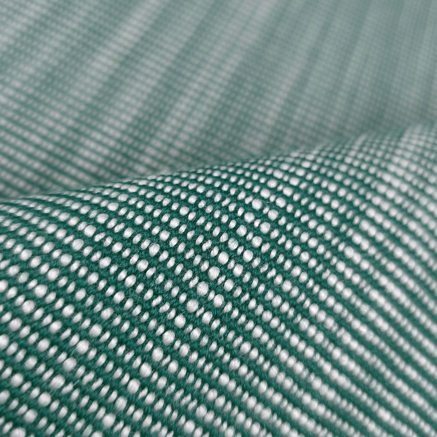 REVERSIBLE GREEN WHITE TAPESTRY UPHOLSTERY