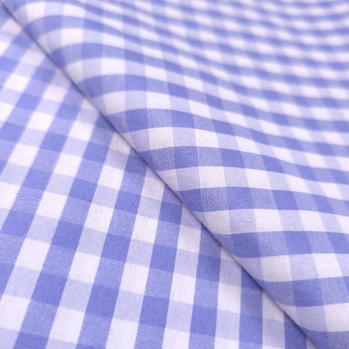 1/4" GINGHAM POLYCOTTON PRINT BLUE SKY