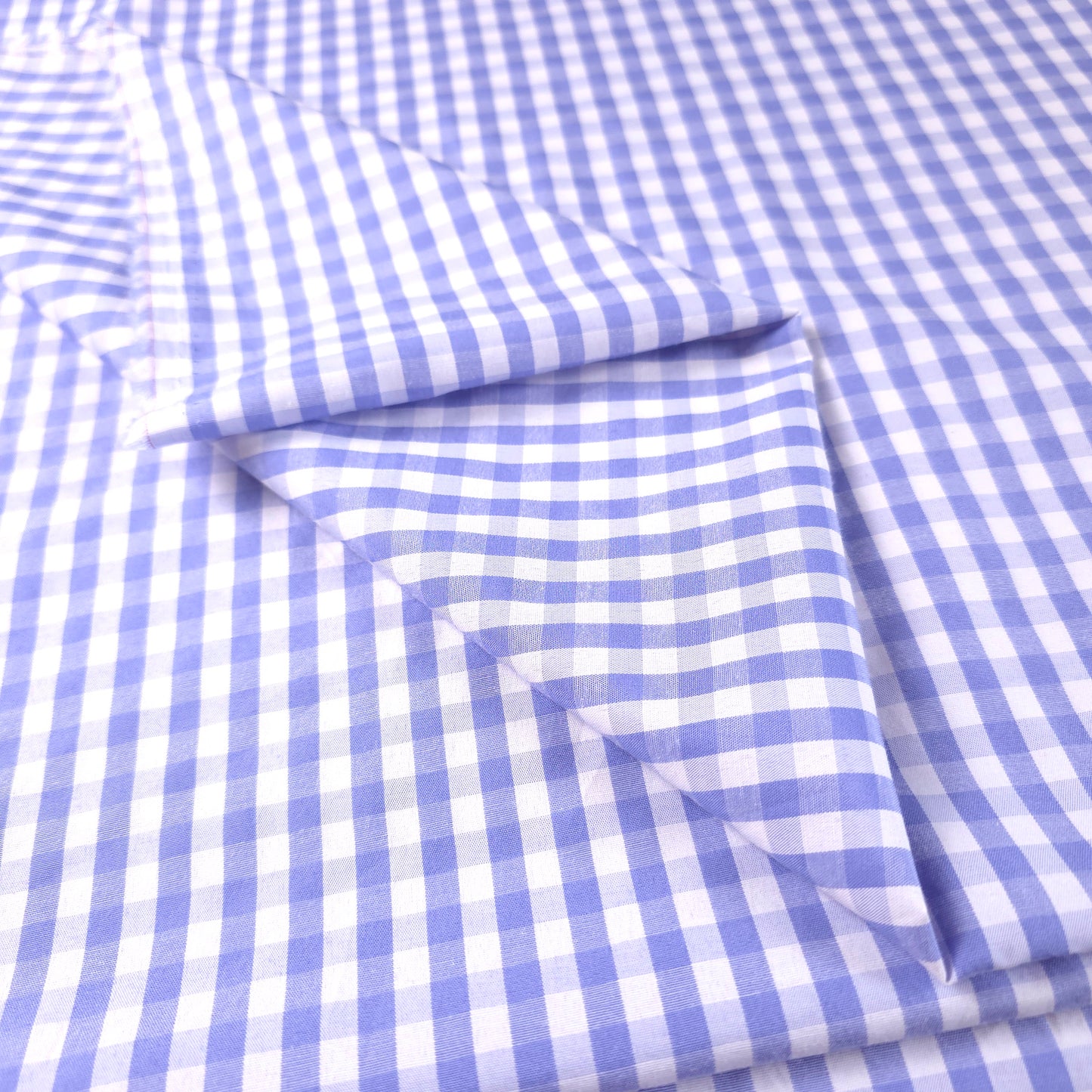 1/4" GINGHAM POLYCOTTON PRINT BLUE SKY