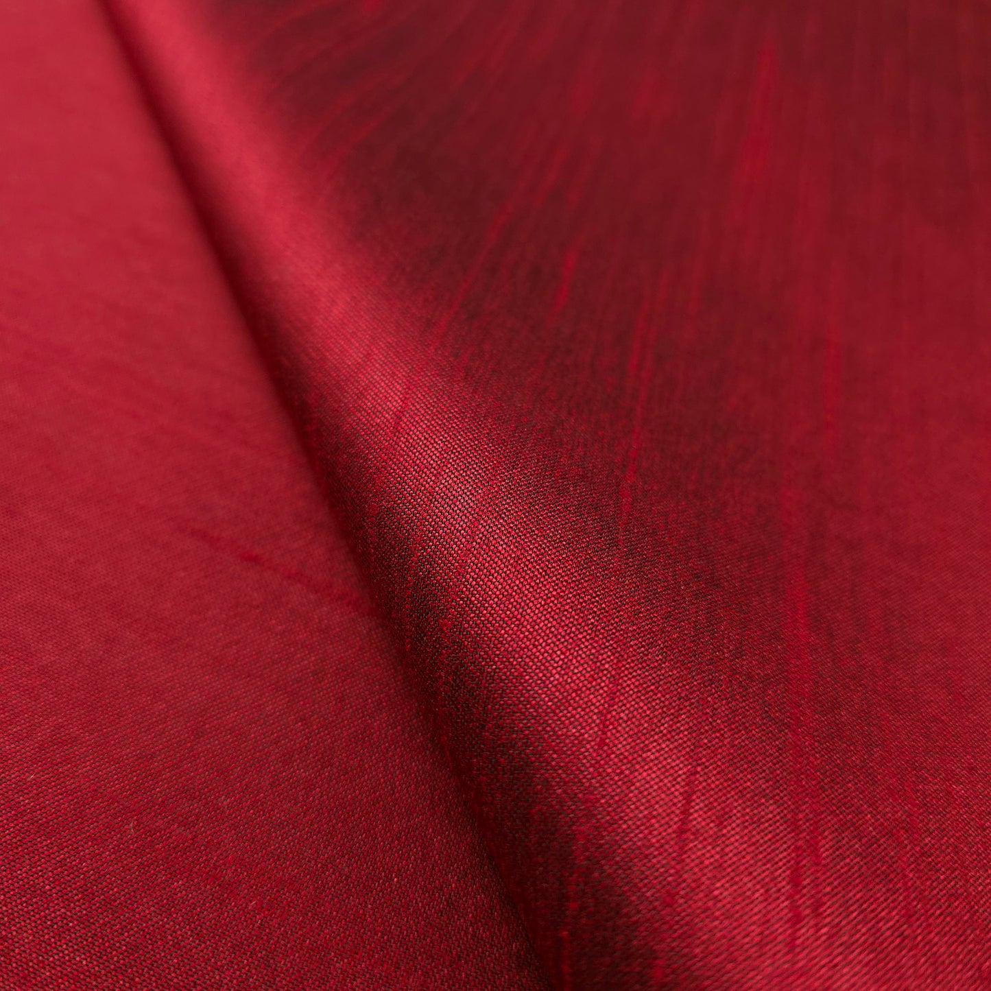 RED  BLACK REVERSIBLE DUPIONI SATIN