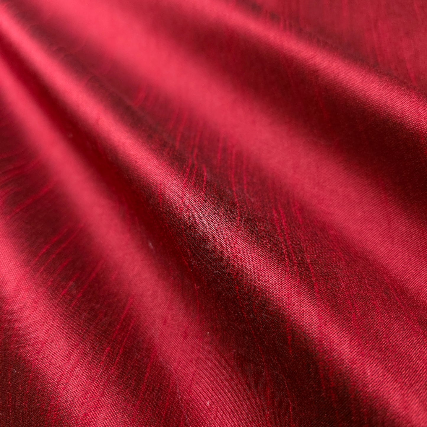 RED  BLACK REVERSIBLE DUPIONI SATIN