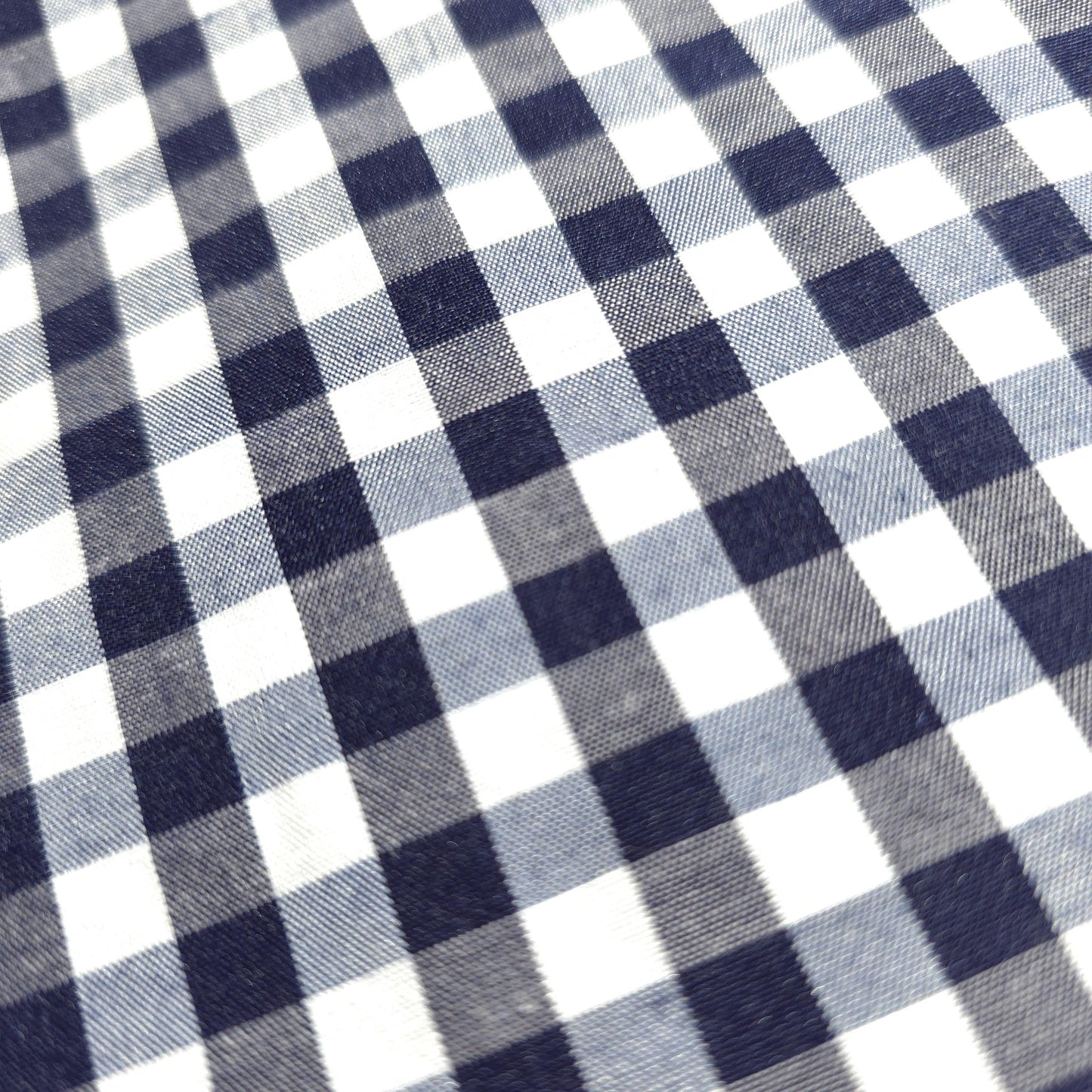 1/4" GINGHAM POLYCOTTON PRINT BLUE NAVY