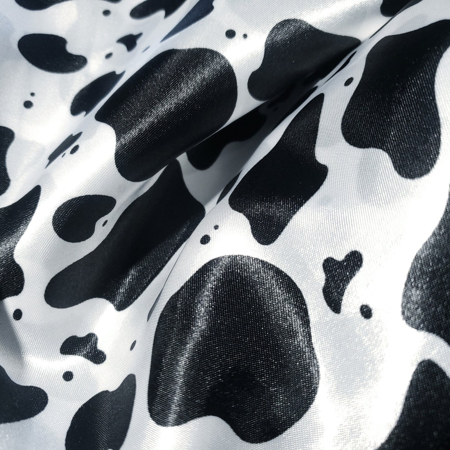 COW SPOT PRINT SATIN CHARMEUSE