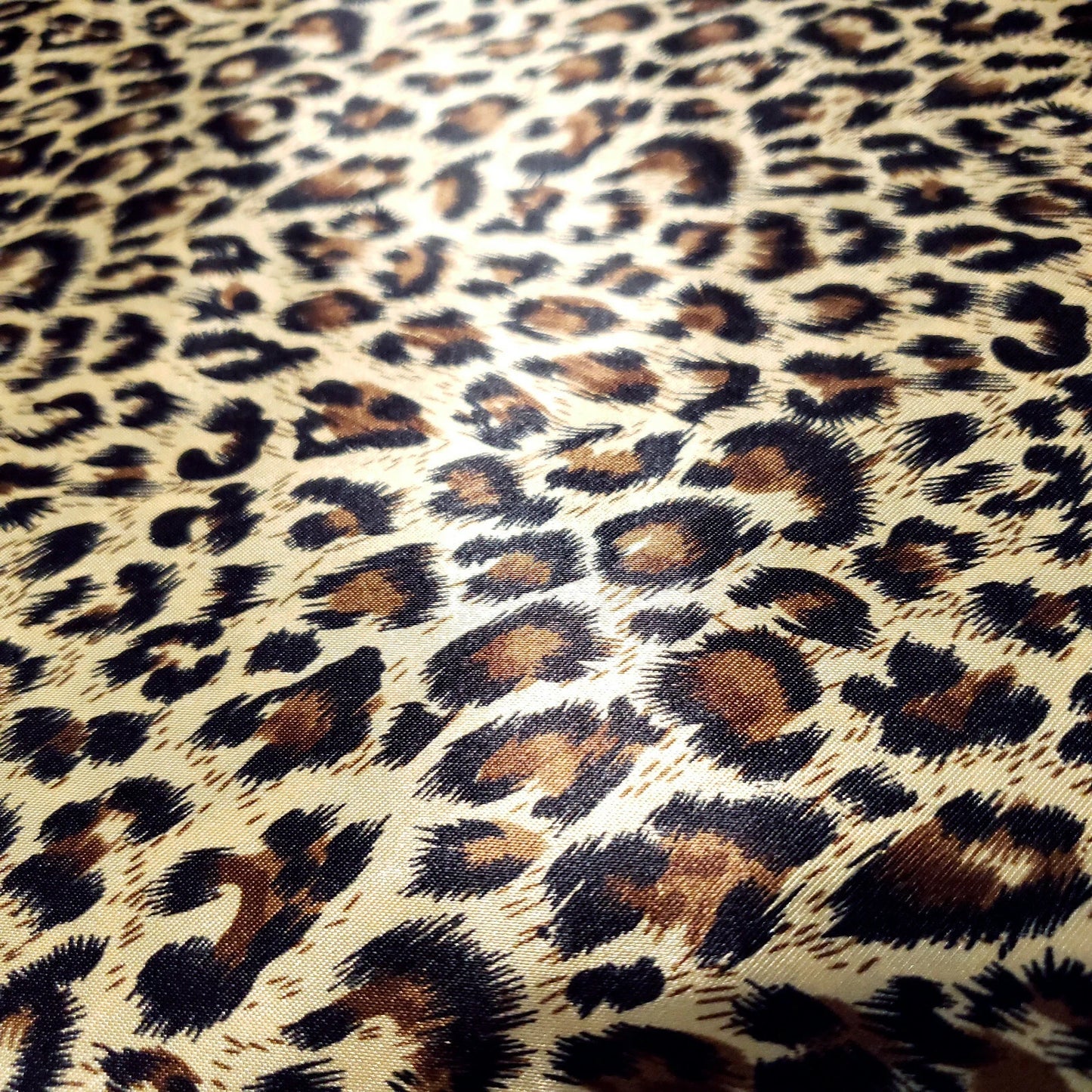 BROWN GOLD CHEETAH SPOT SATIN CHARMEUSE
