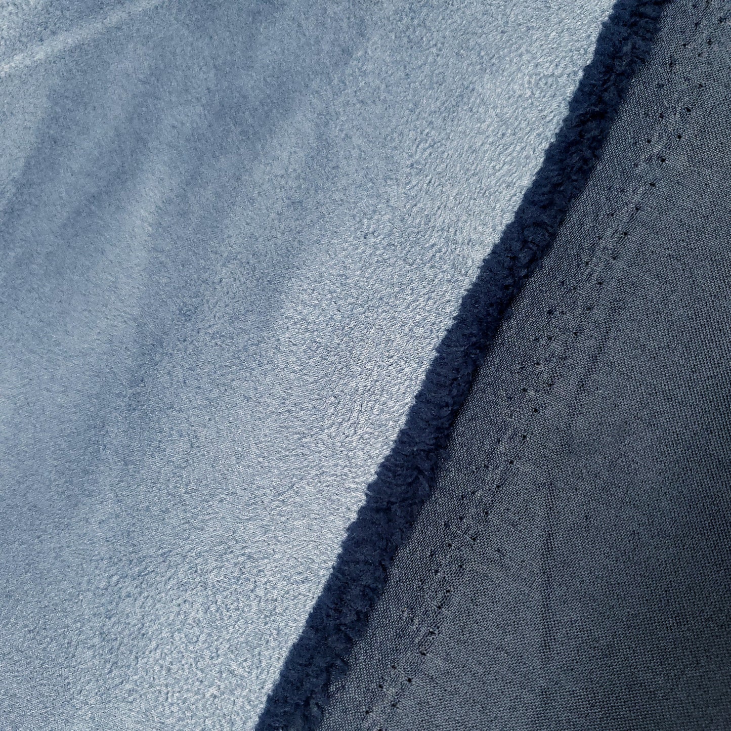 BRUSHED SUEDE UPHOLSTERY FABRIC COPEN BLUE
