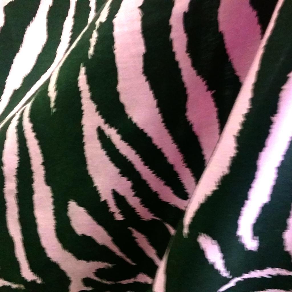 ZEBRA PRINT POLYCOTTON PINK BLACK