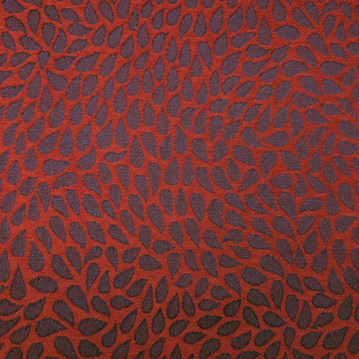 RAINDROP CONTEMPORARY CHENILLE RED GRAY
